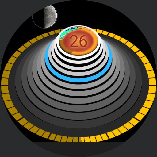 Moon over Popocatepetl