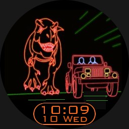 T-Rex Chasing Jeep