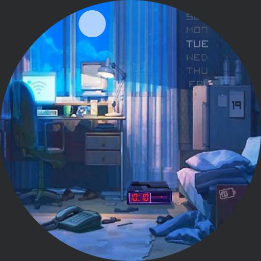 LoFi Cozy Bedroom Watchface
