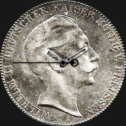 Silver, Kaiser Wilhelm II, 3 Marks, Germany, 1912