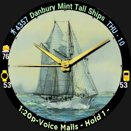 SHIPS on Dinner Plates - 12 each minute -- Wear OS 6 Ready - Furmaniac