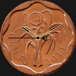 Copper-Plated Steel, Eswatini, 10 Cents, 2011 
