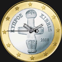 Bi-metallic, Cyprus, Pomos Idol, 1 Euro, 2008