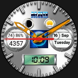 Silver earth watch