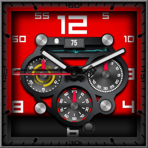 metalic sport red v2 Square