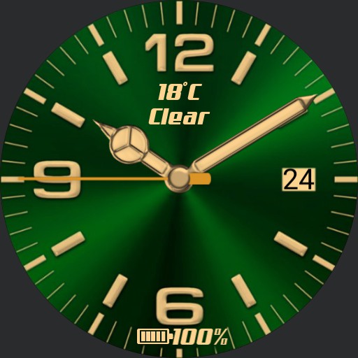 Watch no2  V2 Green and Gold