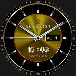 Accurist black plated 7058 Copy