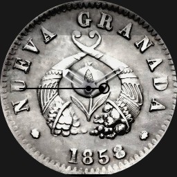 Silver, Nueva Granada, 1/2 Decimo, 1858