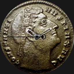 Bronze, Christian Emperor Laureate, Follis, 327 CE