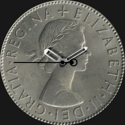 Cupronickel, Elizabeth II, UK, Two Shillings, 1967