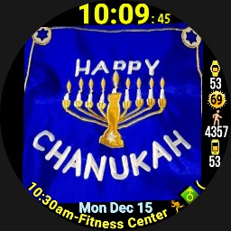 Chanukah / Hanukkah & Other JEWISH HOLIDAYS & SHABBAT w/Animation Automatically Display #1 - WOS6