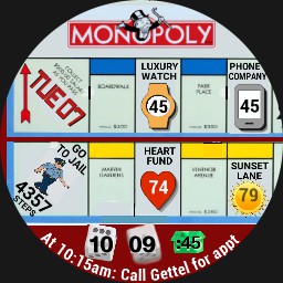 Game: MONOPOLY BOARD - Animated Dice Tell Time - WOS6