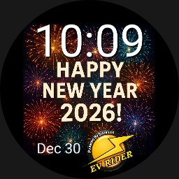 EV Rider Happy New Year 2026