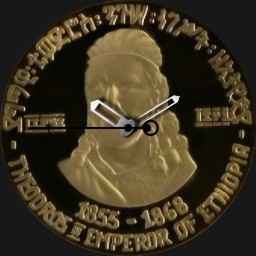 Gold, Theodoros II, Ethiopia, 50 Birr, 1972