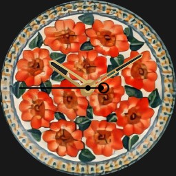 Four poppies, Lemon and Peach, by Artisanimports.com, 2