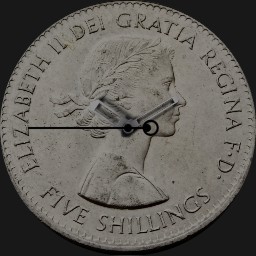 Cupronickel, 5 Shillings, UK, 1960 