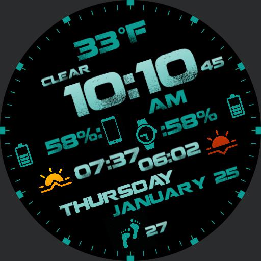 V2.2 Multi ScreenDigital Weather • WatchMaker the world's largest watch face platform