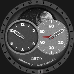 Brute ZETA Perpetual Moonphase Astronomy Field Watch
