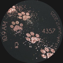 Rose gold paws