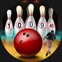 BOWLING: Bowler Throws & Pins Show the Time - WOS6