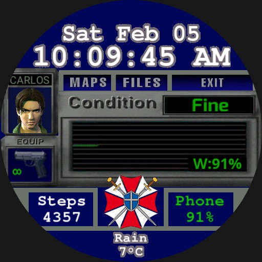 RE3 Menu Carlos text outline