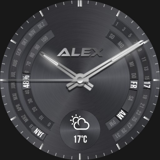 Alex Analog Segment Real 3D Steel