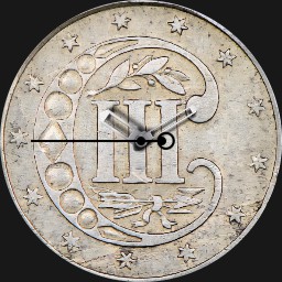 Silver, Trime, 1859, Type III, WOS6 
