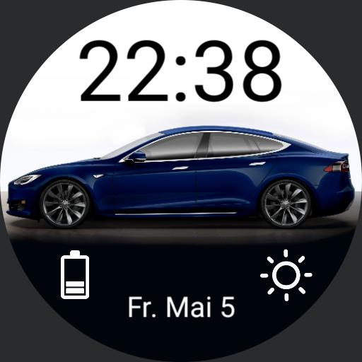 Tesla S blue