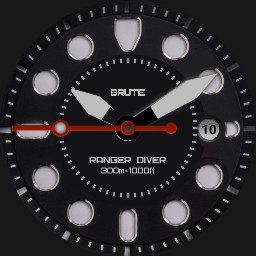 Brute RANGER DIVER Military Field Watch Lume