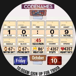 Game: CODENAMES Cards Tell the Time - WOS6