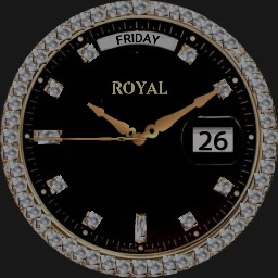 ROYAL WATCH: 60 Different Hands Change Each Min w/Blinking Diamonds - WOS6