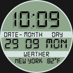 Vintage LCD with Date and Weather