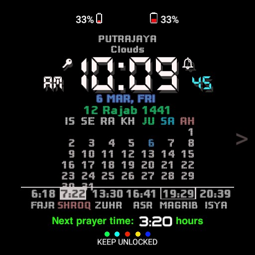 Digital calendar ROUND with front weather Copy