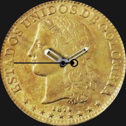 Gold, U.S. of Columbia, 10 Pesos, 1876
