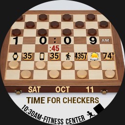 Game: CHESS & CHECKERS Boards Tell the Time - WOS6