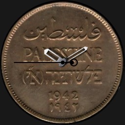 Bronze, Palestine, 2 Mils, 1942