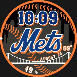 Mets patch black/orange 