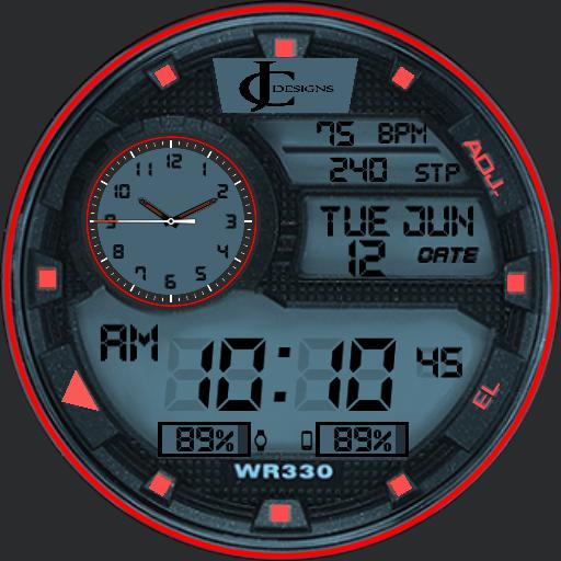 Redline digital face