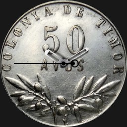 Silver, Timor, 50 Avos, 1948