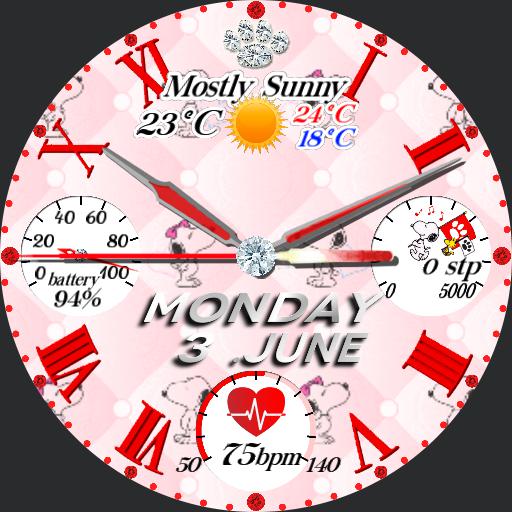 snoopy free-face for watch