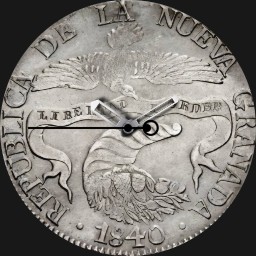 Silver, Nueva Granada, 8 Dineros, 1840