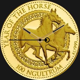 Gold, Bhutan, Year of the  Horse 100 NU, 2014