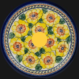 Four poppies, Lemon and Peach, by Polishimports.com 