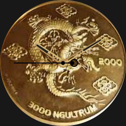Gold, Bhutan, Year of the  Dragon, 3,000 NU, 2000 