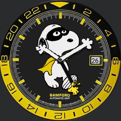 Bamford London 70th Anniversary Snoopy Super Hero GMT 

