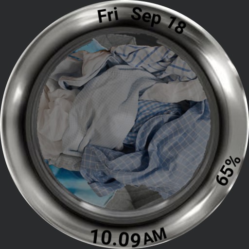 Washing Machine with rotating clothes