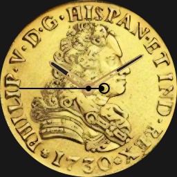 Gold, Philip V, King of Spain, 8 Escudos, 1730  