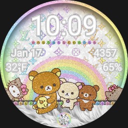 Hello Kitty Pushen Rainbow Kawaii Rilakkuma 