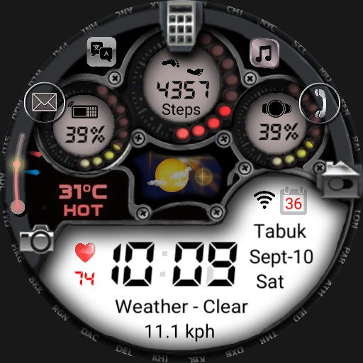 Digital watch 3d weather final