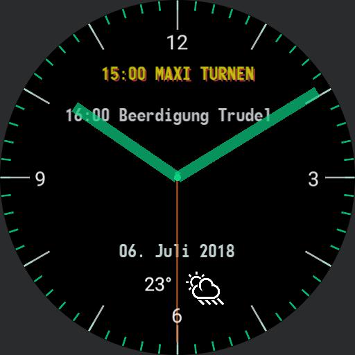 Classic with calendar and weather